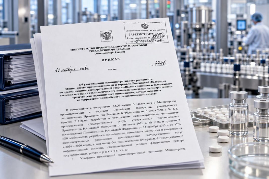 приказ Минпромторга России от 11 сентября 2026 года № 4746