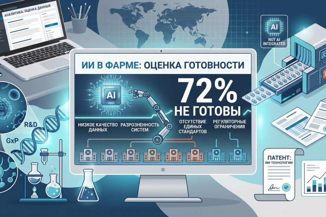 72% фармкомпаний оказались не готовы к ИИ