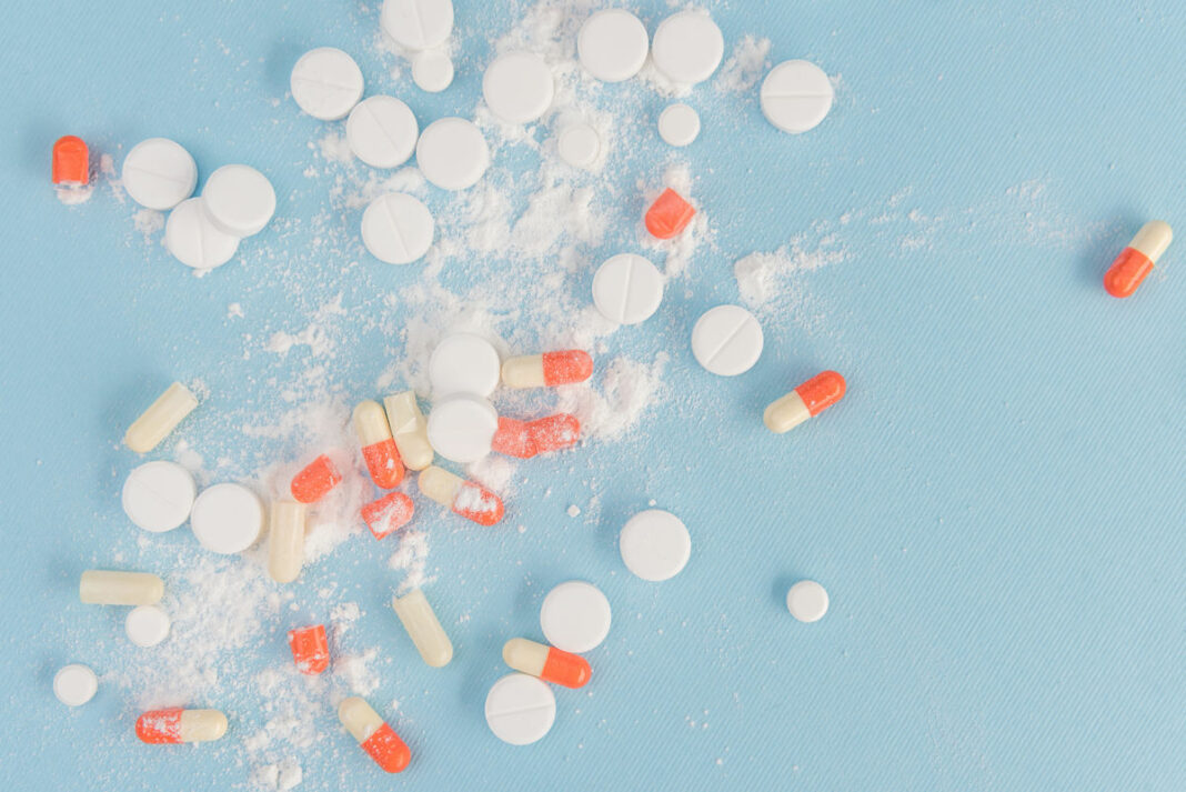 Opened capsules with contents spilled out