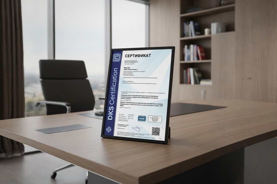 Компания WELLGO получила международный сертификат надлежащей дистрибьюторской практики