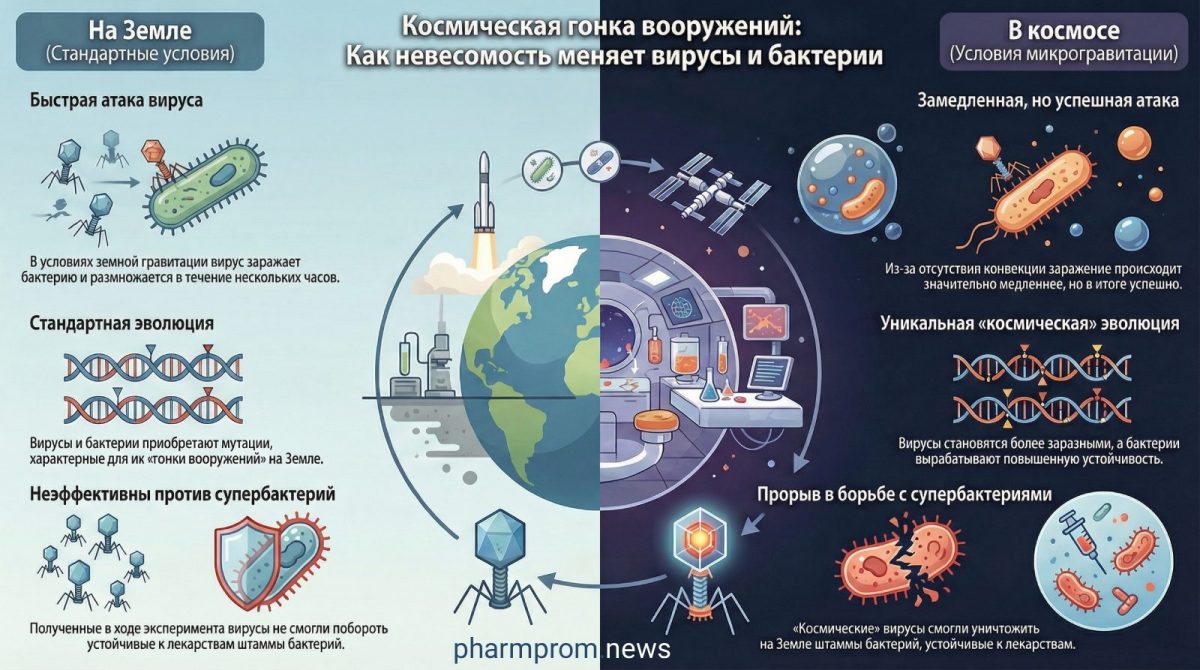 Космические вирусы оказались эффективнее земных антибиотиков