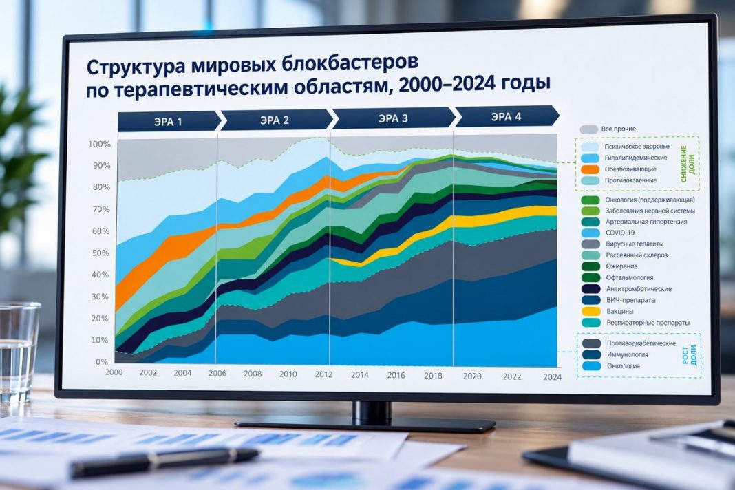число мировых фармацевтических блокбастеров выросло